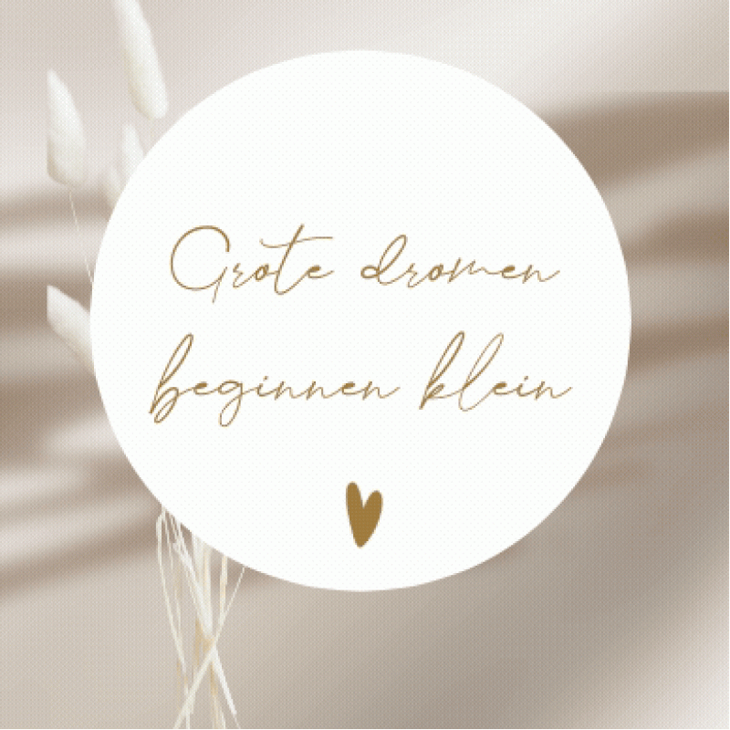 Digitaal geboortekaartje - Touch of gold