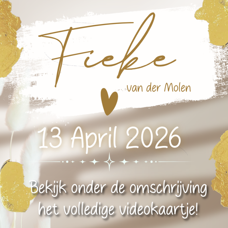 Digitaal geboortekaartje - Touch of gold