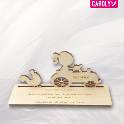 Felicitatie kaart Tractor meisje