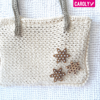 Setje van 3 houten bloemen