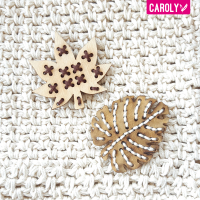 Setje van 2 tropical leaves