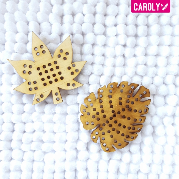 Setje van 2 tropical leaves