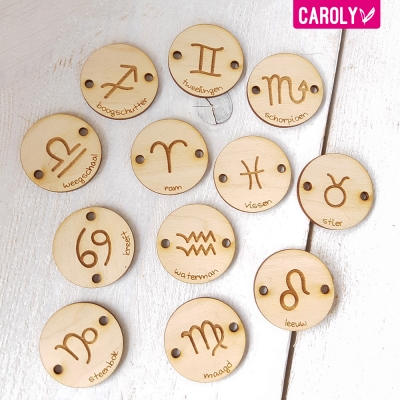 Setje labels met sterrenbeeld-wandhanger