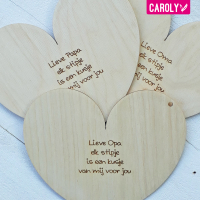 Stip hart met gedichtje (mama, papa, opa, oma)