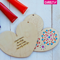 Stip hart met gedichtje (mama, papa, opa, oma)