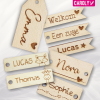 Houten naamlabels
