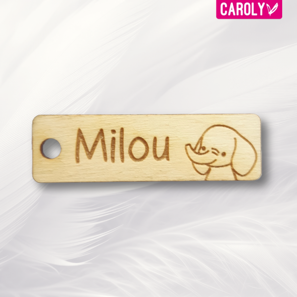 Houten naamlabel "Olifantje"