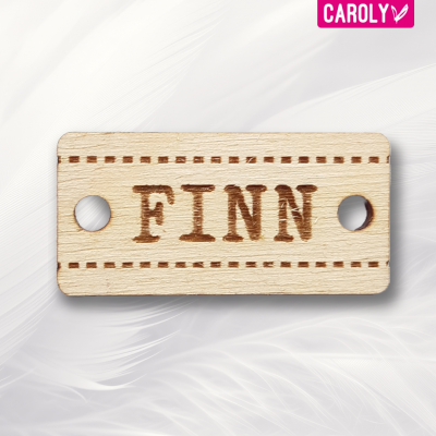 Houten naamlabel "Finn"