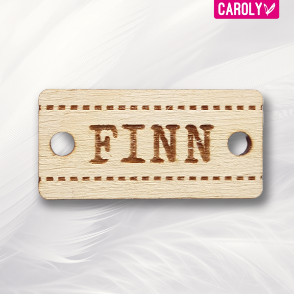 Houten naamlabel "Finn"