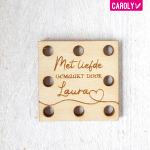 Square "met liefde gemaakt door" met naam