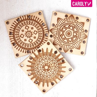 Squares-mandala 64mm setje1