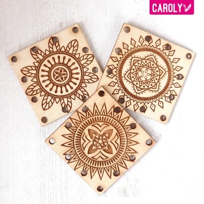 Squares-mandala 64mm setje3