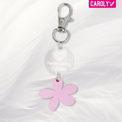 Tashanger "handmade by" met naam