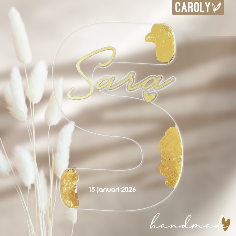 Touch of gold - Letter met naam