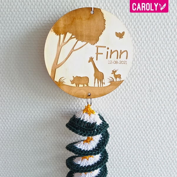 Windspinner-hanger Jungle met naam